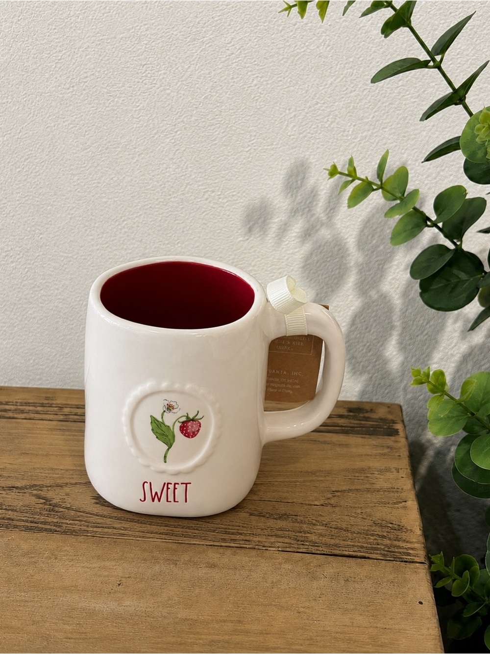 Rae Dunn SWEET mug with strawberry.